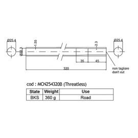 DEDACCIAI  MCN254320B "krk" přední vidlice  Ø 25,4mm