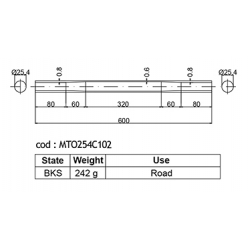 DEDACCIAI MTO254C102 Ø 25,4mm horní rámová