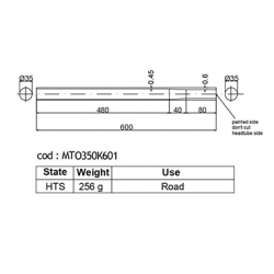 DEDACCIAI MTO350K601 trubka  Ø 35mm horní rámová